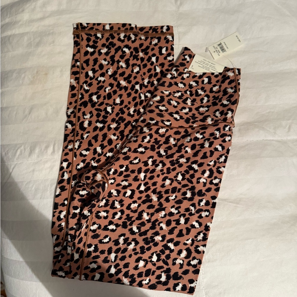 Aerie Leopard Print Leggings - Brown and Black